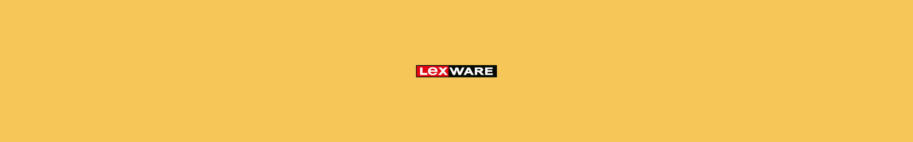 Lexware Logo auf gelbem Hintergrund