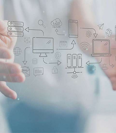 Illustration zeigt einen Datenaustausch